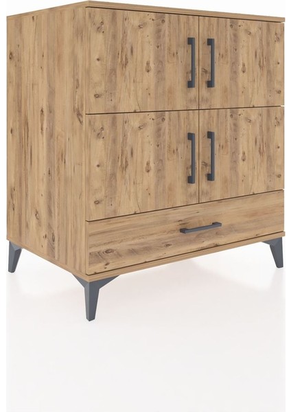 Kronos Şifonyer 4 Raflı Tek Çekmeceli 4 Kapaklı 88X59X96 Çam-Çam fiyatları
