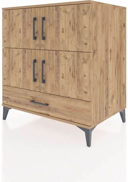 Kronos Şifonyer 4 Raflı Tek Çekmeceli 4 Kapaklı 88X59X96 Çam-Çam modelleri