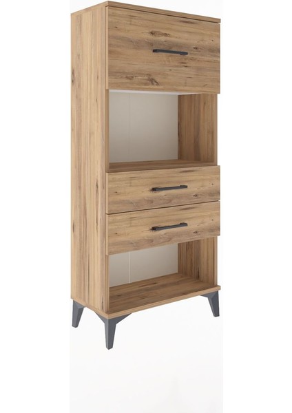 Arges Dolap Tek Raflı 3 Çekmeceli 60X30X134 Çam-Çam fiyatları