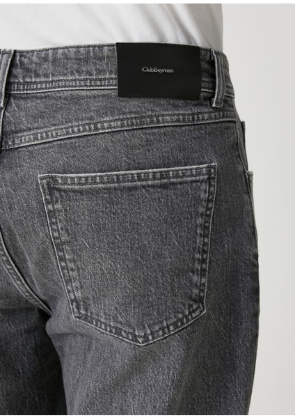 Gri Yıkamalı Tapered Fit Jean Pantolon indirimleri