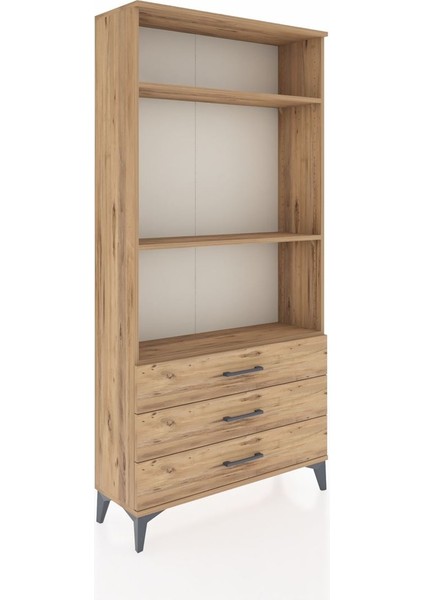 Arges Dolap 3 Raflı 3 Çekmeceli 88X30X182 Çam-Çam fiyatları