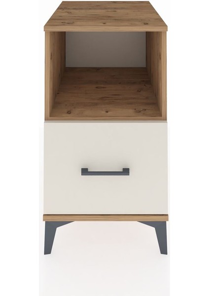 Kronos Komodin Tek Raflı Tek Çekmeceli 44X59X80 Çam-Aytaşı