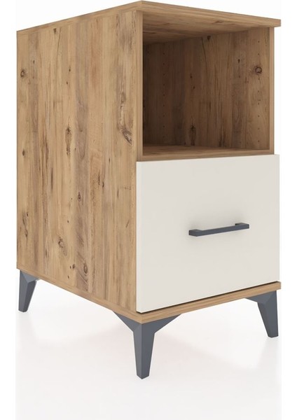 Kronos Komodin Tek Raflı Tek Çekmeceli 44X59X80 Çam-Aytaşı fiyatları