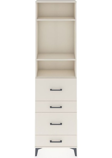 Arges Dolap 3 Raflı 4 Çekmeceli 60X30X221 Aytaşı-Aytaşı