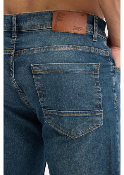 Streç Dar Paça Erkek Kot Pantolon - Esnek Likralı Slim Fit Jean - Konforlu Pamuklu Kumaş fiyatları