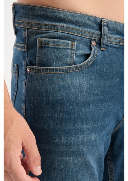 Streç Dar Paça Erkek Kot Pantolon - Esnek Likralı Slim Fit Jean - Konforlu Pamuklu Kumaş modelleri