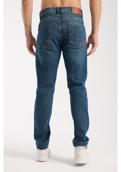 Streç Dar Paça Erkek Kot Pantolon - Esnek Likralı Slim Fit Jean - Konforlu Pamuklu Kumaş indirimleri