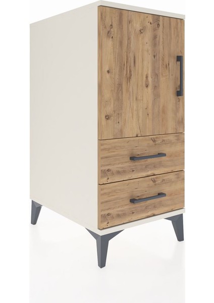 Kronos Komodin 2 Raflı 2 Çekmeceli Tek Kapaklı 44X59X96 Aytaşı-Çam fiyatları