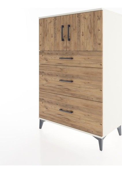 Hyperion Dolap Tek Raflı 3 Çekmeceli 2 Kapaklı 88X44X134 Aytaşı-Çam modelleri