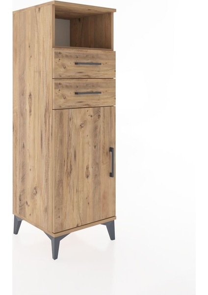 Hyperion Dolap 2 Raflı 2 Çekmeceli Tek Kapaklı 44X44X134 Çam-Çam fiyatları