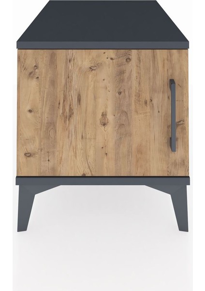 Kronos Komodin Tek Kapaklı 44X59X48 Antrasit-Çam