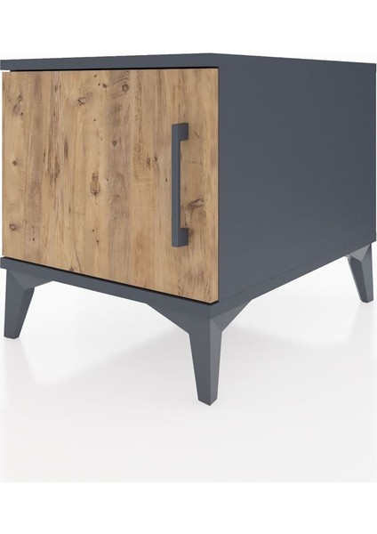 Kronos Komodin Tek Kapaklı 44X59X48 Antrasit-Çam modelleri