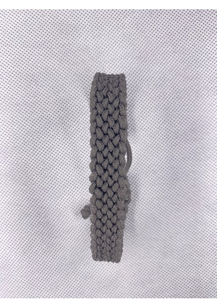 Gri Ince Ip Geniş Örgü Paracord Bileklik