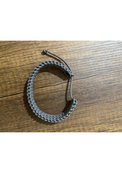 Gri Ince Ip Geniş Örgü Paracord Bileklik fiyatları