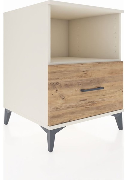 Kronos Komodin Tek Raflı Tek Çekmeceli 60X59X80 Aytaşı-Çam fiyatları