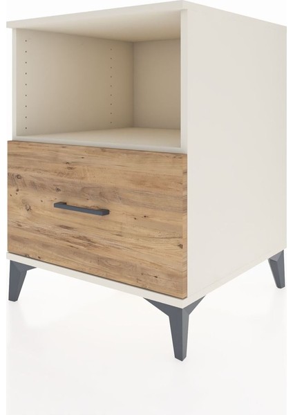 Kronos Komodin Tek Raflı Tek Çekmeceli 60X59X80 Aytaşı-Çam modelleri