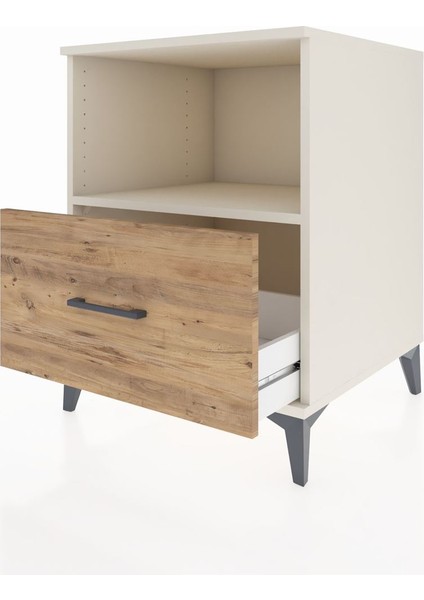 Kronos Komodin Tek Raflı Tek Çekmeceli 60X59X80 Aytaşı-Çam fırsatları