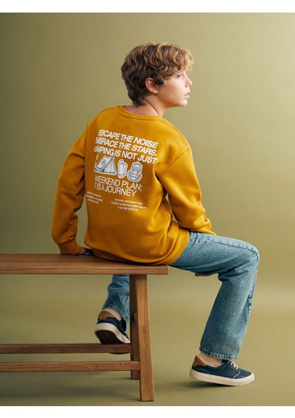 Yeni Sezon Bisiklet Yaka Erkek Çocuk Sweatshirt