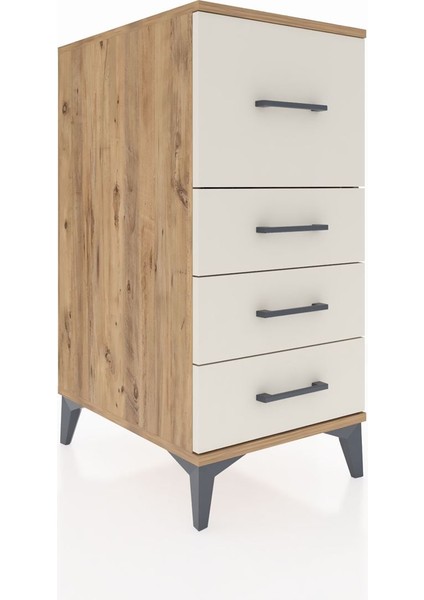 Kronos Komodin 4 Çekmeceli 44X59X96 Çam-Aytaşı fiyatları