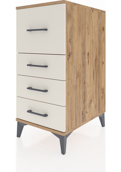 Kronos Komodin 4 Çekmeceli 44X59X96 Çam-Aytaşı modelleri