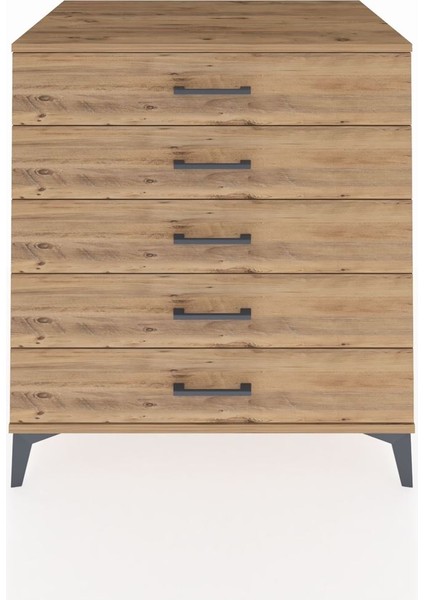 Kronos Şifonyer 5 Çekmeceli 88X59X96 Çam-Çam