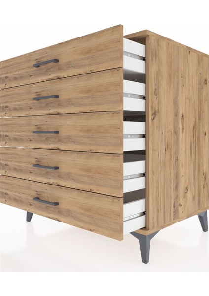 Kronos Şifonyer 5 Çekmeceli 88X59X96 Çam-Çam indirimleri