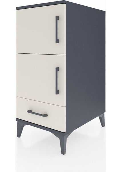 Kronos Komodin 4 Raflı Tek Çekmeceli Tek Kapaklı 44X59X96 Antrasit-Aytaşı modelleri