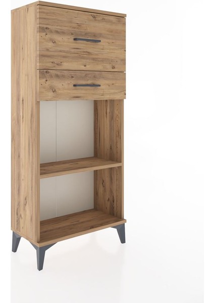 Hyperion Dolap Tek Raflı 2 Çekmeceli 60X44X134 Çam-Çam fiyatları
