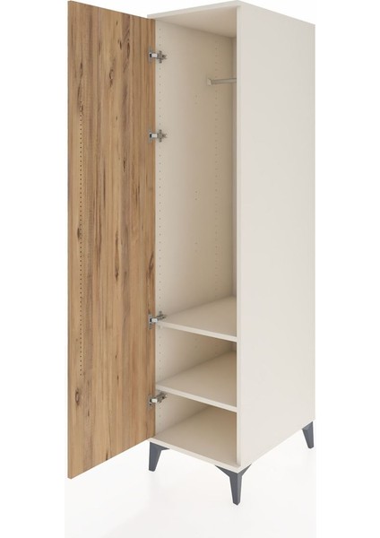 Kronos Dolap 2 Raflı Tek Kapaklı Tek Askılı 44X59X182 Aytaşı-Çam fırsatları