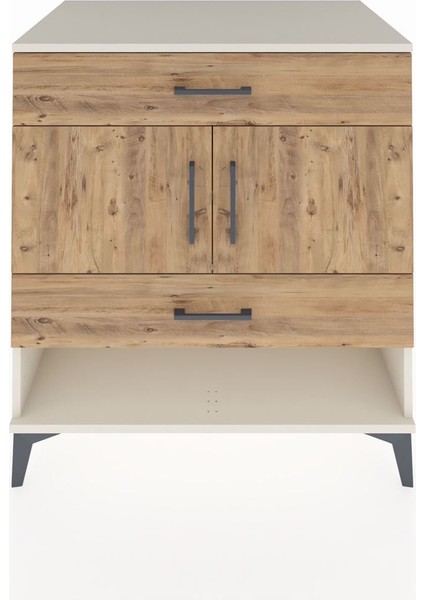 Kronos Şifonyer 2 Raflı 2 Çekmeceli 2 Kapaklı 88X59X96 Aytaşı-Çam