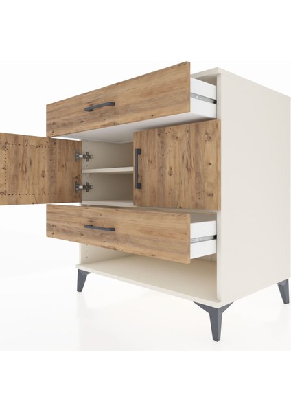 Kronos Şifonyer 2 Raflı 2 Çekmeceli 2 Kapaklı 88X59X96 Aytaşı-Çam indirimleri