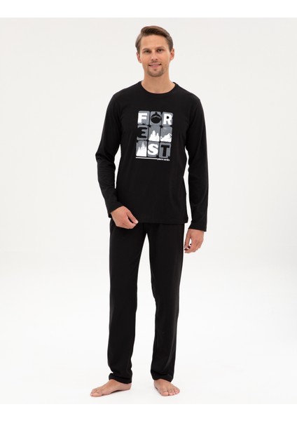 Erkek Siyah Pijama Takımı 50322655-001 fırsatları