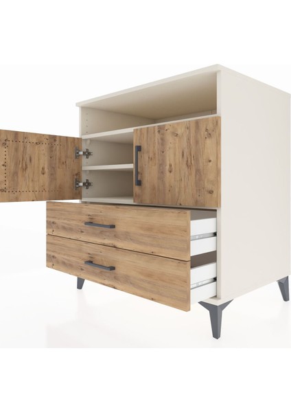 Kronos Şifonyer 3 Raflı 2 Çekmeceli 2 Kapaklı 88X59X96 Aytaşı-Çam indirimleri