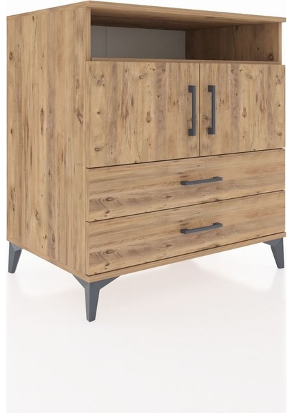 Kronos Şifonyer 3 Raflı 2 Çekmeceli 2 Kapaklı 88X59X96 Çam-Çam fiyatları