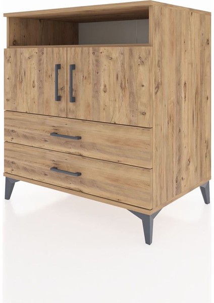 Kronos Şifonyer 3 Raflı 2 Çekmeceli 2 Kapaklı 88X59X96 Çam-Çam modelleri