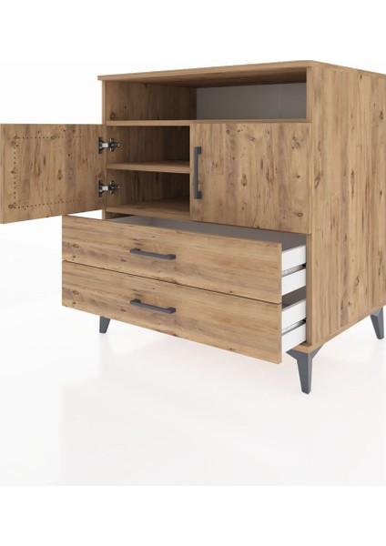 Kronos Şifonyer 3 Raflı 2 Çekmeceli 2 Kapaklı 88X59X96 Çam-Çam fırsatları