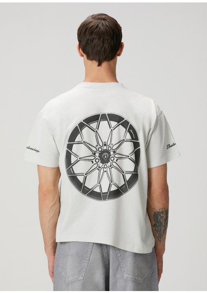 Beyaz Lamborghini Baskılı T-Shirt fırsatları