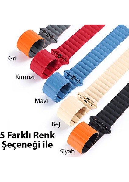 Dux Ducıs Apple Watch 38/40/41MM Için Manyetik Zincir Versiyon Pu Deri Kayış KORDON-(1903) modelleri