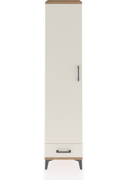 Hyperion Dolap 5 Raflı Tek Çekmeceli Tek Kapaklı 44X44X195 Çam-Aytaşı