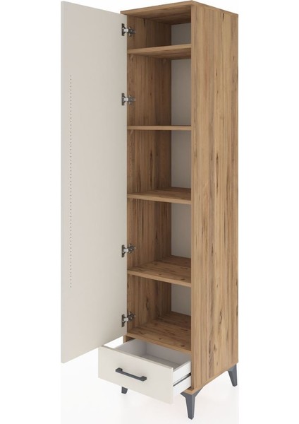 Hyperion Dolap 5 Raflı Tek Çekmeceli Tek Kapaklı 44X44X195 Çam-Aytaşı fırsatları