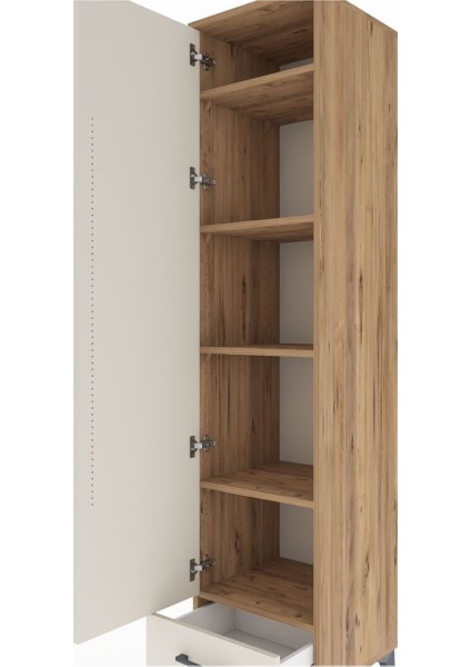 Hyperion Dolap 5 Raflı Tek Çekmeceli Tek Kapaklı 44X44X195 Çam-Aytaşı indirimleri