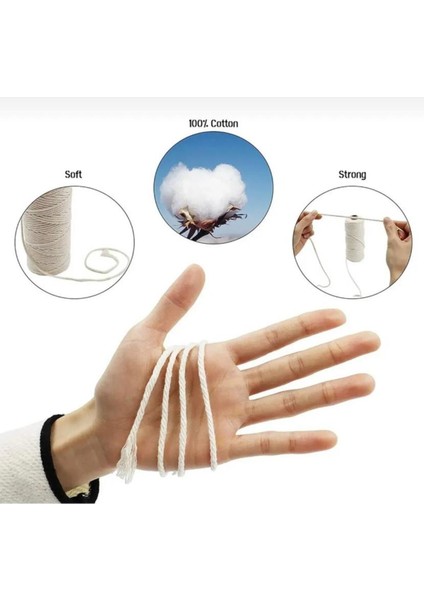 Bej Mum Fitili Ip 20 Metre Mum Yapım Malzemesi