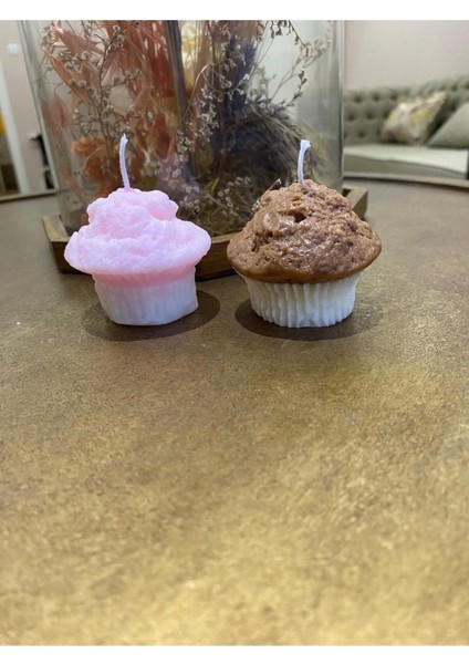 Muffin Tasarım Kek Mum 1 Adet