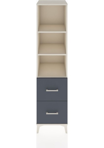 Hyperion Dolap 3 Raflı 2 Çekmeceli 44X44X182 Aytaşı-Antrasit