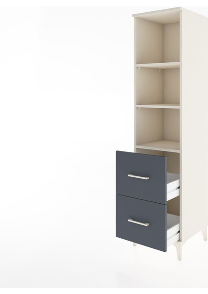 Hyperion Dolap 3 Raflı 2 Çekmeceli 44X44X182 Aytaşı-Antrasit fırsatları