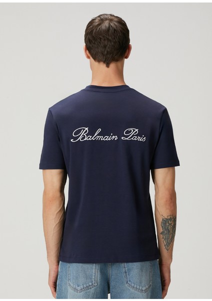 Lacivert Logo Nakışlı T-Shirt fırsatları