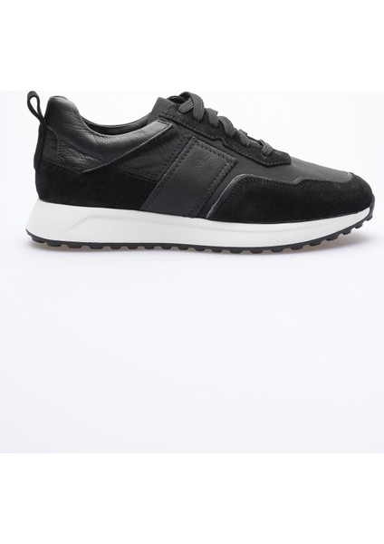 Erkek Hakiki Deri Süet Sneaker Paraşüt Detaylı Siyah Zerox modelleri