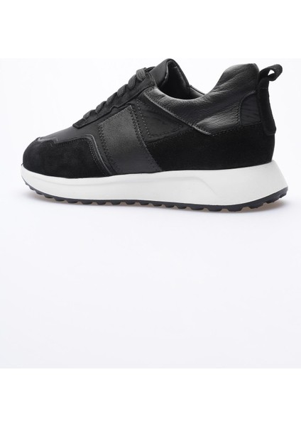 Erkek Hakiki Deri Süet Sneaker Paraşüt Detaylı Siyah Zerox fırsatları