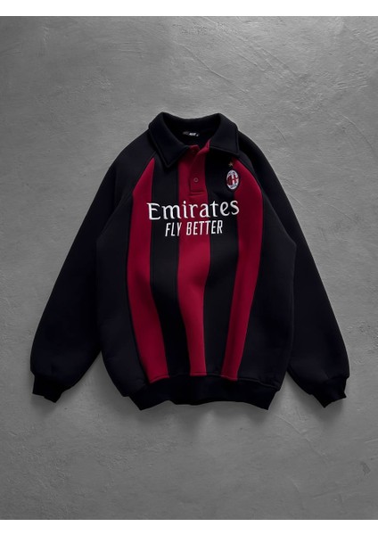 Oversıze Şardonlu Sweat - Bayern Munıh - Arsenal - Mılan Düğmeli Yaka Kaliteli Sweatshırt modelleri