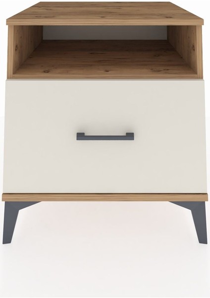 Kronos Komodin Tek Raflı Tek Çekmeceli 60X59X64 Çam-Aytaşı fiyatları